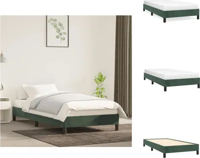 Produktbild von vidaXL Bettgestell Dunkelgrün 80x200 cm Samt - Betten & Bettgestelle