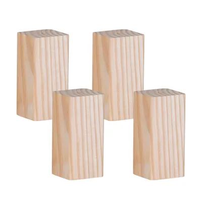 Produktbild von Set mit Beinen aus Vollholz für Kubik Würfelregal