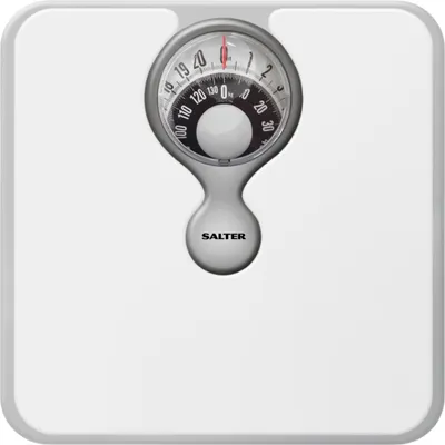 Produktbild von Salter 484 WHDR Mechanical Bathroom Scale Easy Read Body Weight Scale With Magnifying Lens Non-Slip Cushion Mat Max Capacity 133kg White