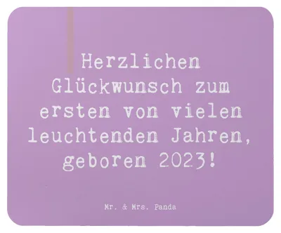 Produktbild von Mr. & Mrs. Panda Mousepad Spruch 2023 Geburtstag - Lavendeltraum - Geschenk, Mouse Pad, mousematte, Geburtstagsparty, Happy Birthday, Geburtstagsgeschenk, pc, mauspad