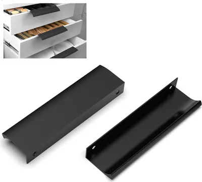 Produktbild von Moderne Schrankgriffe - Aluminium - 10 Stück - Matt Schwarz - 150 mm
