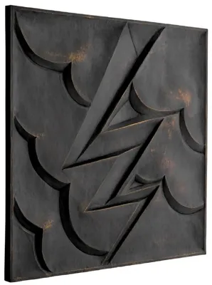 Produktbild von Casa Padrino Luxus Wandrelief Bronze 100 x 4,5 x H. 100 cm - Quadratisches Wandbild - Wohnzimmer Deko - Hotel Deko - Wanddeko - Deko Accessoires - Luxus Möbel - Luxus Qualität