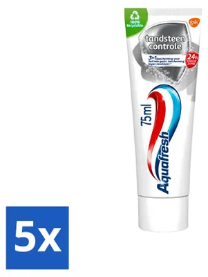 Produktbild von 5 x Aquafresh Tandstein-Kontrolle Zahnpasta - 75 ml - Vorteilspackung - 5 Stücke