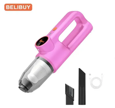 Image de Aspirateur portable - Aspirateur à main - Sans fil - USB 5 V Li-Ion - Puissance 45 W - Autonomie jusqu'à 1 h - Pour la voiture, la maison et les poils d'animaux - Sans sac - Lavande