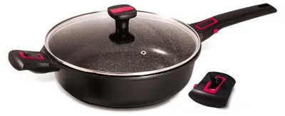 Stoofpan 24 cm, keramische Antihaftbeschichtung, Glasdeckel, für alle Herdarten