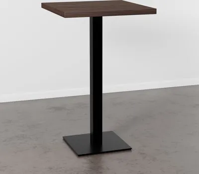 Produktbild von Gastro Stehtisch 50x50 cm | Walnuss | Gusseisengestell