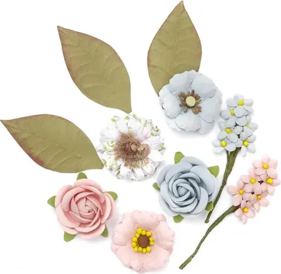 Immagine prodotto di Fiori di carta rosa e blu 10 pezzi - dpCraft