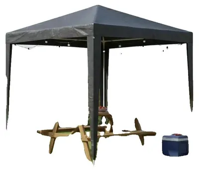 Image de Tente de réception, tissu imperméable, montage facile, vert militaire
