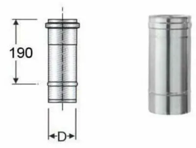 Produktbild von Edelstahl-Rohr, einwandig, AISI 316, Länge 250 mm, Durchmesser 300 mm