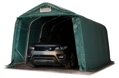 Produktbild von Garagenzelt Carport 3,3 x 4,8 m in grün Unterstand Lagerzelt PVC 800 N Plane, für Betonuntergrund