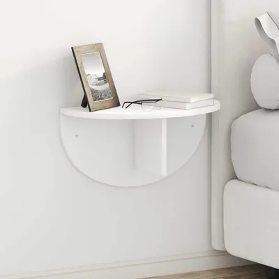 Obrázok produktu pre Maison Exclusive - Nástenná polica Montáž na stenu 2 ks Biela 48 x 24 x 24 cm Drevený materiál