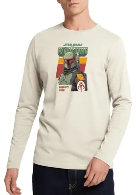 Produktbild von Star Wars: Mandalorian Boba Fett Lives Premium Langarmshirt Herren, L, Naturweiß