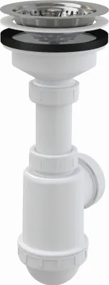 Produktbild von Alcadrain Spülbeckensiphon mit einem Edelstahlgitter DN 115