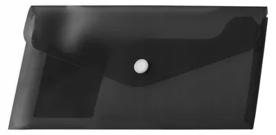 Produktbild von Tetis BT612-V Plastik-Umschlagmappe DL Schwarz mit Schnappverschluss