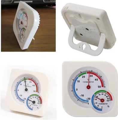 Imagen del producto de Go Go Gadget – Termómetro/Higrómetro analógico – 2 en 1 – Para interior/exterior – Blanco
