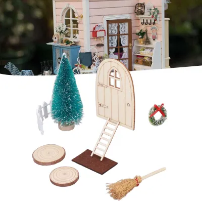 Image de Décoration de Noël pour maison de poupée, scène miniature 1:12, accessoires design vivants, tendance et raffinés