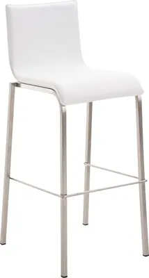 Obrázek produktu pro Barová židle, stolička, čalouněný sedák, pohodlný design | barva: bílá