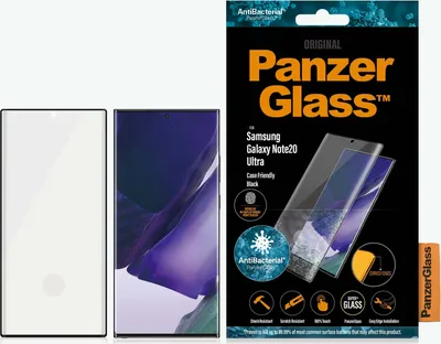Obrázek produktu pro PanzerGlass 7237, Samsung, Samsung - Galaxy Note 20 Ultra, Aplikace nasucho, Odolné proti poškrábání, Odolný proti nárazům, Antibakteriální, Průhledná, 1 kusů