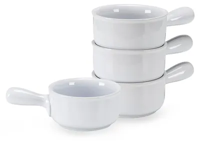 Immagine prodotto di Solidchoice - Set di 4 ciotole per zuppa in Vetroceramica con manico, capacità 400 ml
