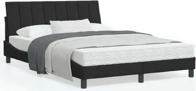 Produktbild von CLORIS Bettgestell mit LED-Leuchten Schwarz 120x200 cm Samt 3213771
