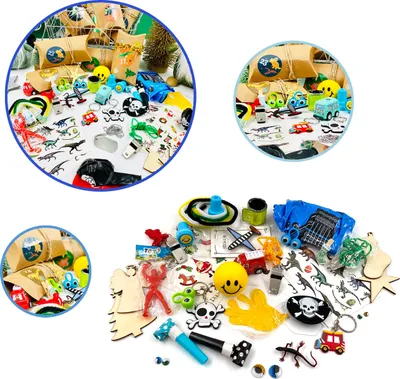 Produktbild von Oblique Unique 24 Geschenke für DIY Adventskalender für Jungs Jungen zum Basteln Spielen Mitgebsel Kindergeburtstag
