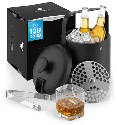 Produktbild von Doppelwandiger Eisbehälter mit Deckel aus Edelstahl, 1,3 Liter