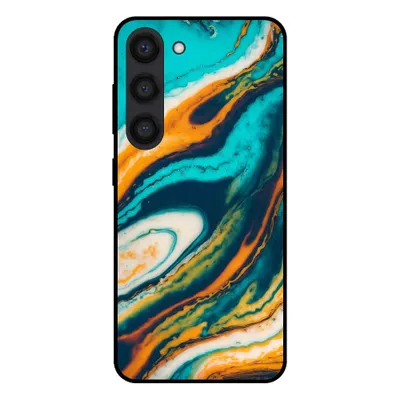 Zdjęcie produktu dla Smartphonica Etui na telefon Samsung Galaxy S23 o marmurkowym wyglądzie - marmurkowe etui na tylną obudowę - Zielony
