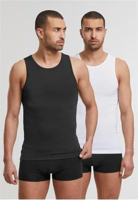 Obrázek produktu pro Pánské tílko Urban Classics Bamboo Basic Tank Top 2-Pack black+white - S