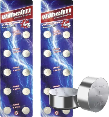 Produktbild von 20 x Wilhelm AG 13 /147/LR44/SR44W/357/LR1154/V13GA Qualitätsbatterien 1,5 V Alkaline