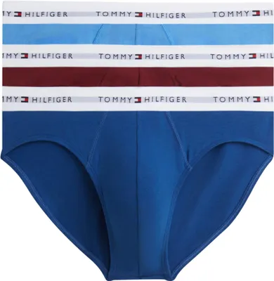 Zdjęcie produktu dla Tommy Hilfiger Męskie bokserki 3-pak UM0UM03875, kolor żółty (Opulent Blue/Burgundy/Blue)