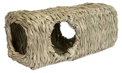 Produktbild von Nagerhaus Versteck Nagerunterschlupf Kauhaus - 33 x 15 x 15 cm - Geflochten - Natur - Für Meerschweinchen und Chinchilla
