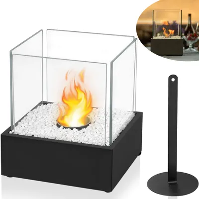 Produktbild von Tischfeuerstelle, Ethanol Tischfeuerstelle, für Camping Garten Zuhause Wohnzimmer Couchtisch Balkon Schlafzimmer Geburtstag und Einweihungsfeier