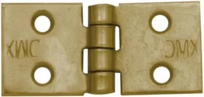 Produktbild von Kistenband mit vernietetem Stift gelb verzinkt 53x25x1,5mm