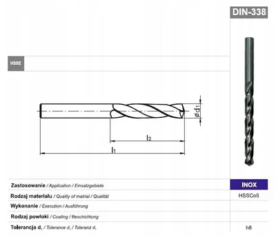 Obrázok produktu pre Fanar spirálový vrták HSSE INOX, brúsený, 10,2 mm