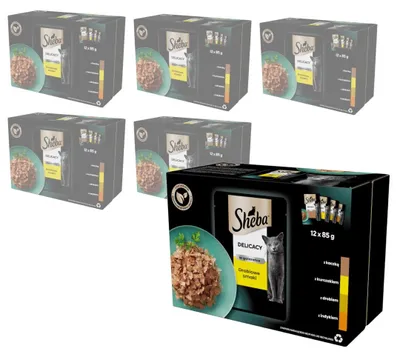 Produktbild von Sheba Delikatesse Geflügelgeschmack in Gelee 72x85g Nassfutter für Katzen