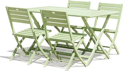 Image de Ensemble repas de jardin 4 places en aluminium