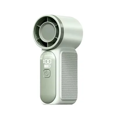 Produktbild von Tragbarer Mini-LED Anzeige Handventilator USB-Wiederaufladbar Ultraleise Tischventilator Grün