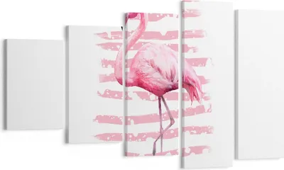 Produktbild von Bild auf Leinwand - Leinwandbild - Flamingo Vogel Wasser - 100x60cm - Wand Bild - Wanddeko - Leinwanddruck - Bilder - Kunstdruck - Wanddekoration - Leinwand bilder - Wandkunst - EG100x60-3938
