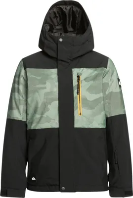Zdjęcie produktu dla Kurtka chłopięca Quiksilver Mission zimowa narciarska czarno zielona 152