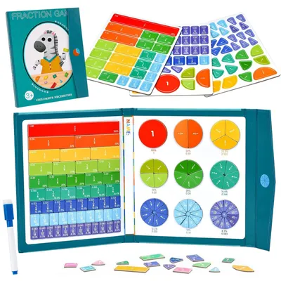 Bruchrechnen Magnetisch Montessori Mathematik Lernspielzeug (B)