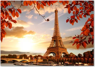 Produktbild von Tulup® Leinwandbild - 100x70 cm - Wandkunst - Drucke auf Leinwand - Leinwanddruck  - Sehenswürdigkeiten & Architektur - Rot - Eiffelturm Paris