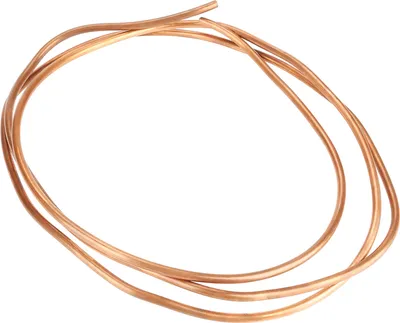 Image de Tuyau en cuivre souple, 2 mètres, type T2. Tuyau en cuivre souple de 5 mm, pour serpentins de refroidissement électrique. Diamètre intérieur : 4 mm, diamètre extérieur : 5 mm, épaisseur : 0,5 mm