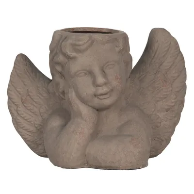 Produktbild von Clayre & Eef Innenblumentopf Engel 23x13x17 cm Grau Stein