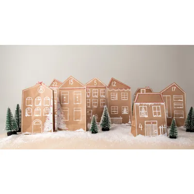 Produktbild von Bastelset Adventskalender Tütenhäuser