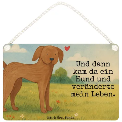 Produktbild von Mr. & Mrs. Panda Schild Hund Dogge Design DIN A4 - Weiß - Geschenk, wandtafel, Holzschild, Hunde, Sprüche, wandhänger, Deutsche, Herz, Hundemama, Türschild