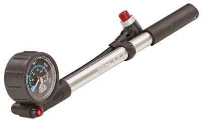Produktbild von Fahrradpumpe Dämpferpumpe Federgabelpumpe - Bis 20 bar - Mit Schlauchgewinde - Aluminium - Mit Manometer