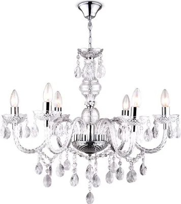 Produktbild von Kronleuchter, Lüster, Kristalle, klar, 6-flammig, H 166 cm