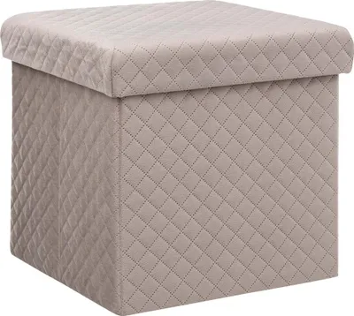 Image de Eazy Living Pouf + boîte de rangement Darlene Beige