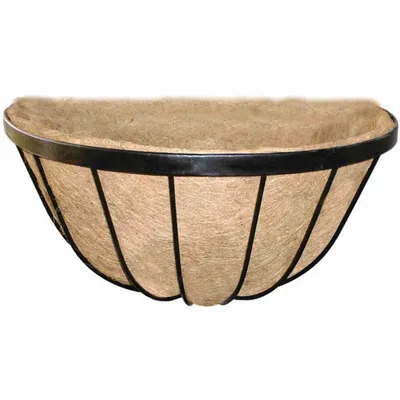 Image de SIENA GARDEN Lampe murale Wrought avec garniture en coco, 35 cm