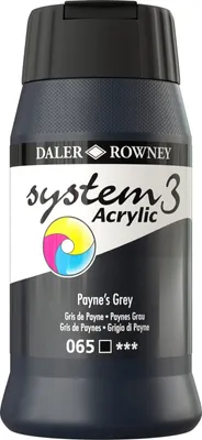 Produktbild von Daler Rowney System3 Acrylfarbe Payne's Grey 500 ml 1 Stck